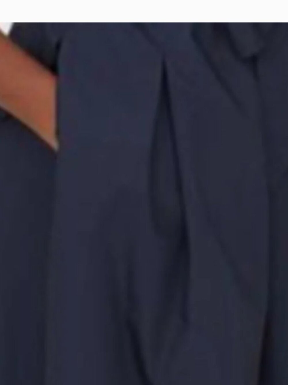 Banana Republic Navy A-Line Paperbag Waist Skirt with Tie size 6P NWT - Picture 3 of 10
